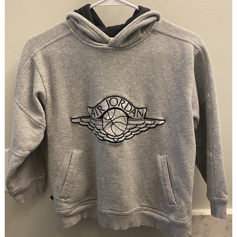 Air Jordan Hoodie Sweatshirt Youth Small Gray